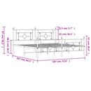 vidaXL fekete fém ágykeret matrac nélkül lábtartóval 180 x 200 cm