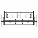 vidaXL fekete fém ágykeret fej- és lábtámlával 193 x 203 cm