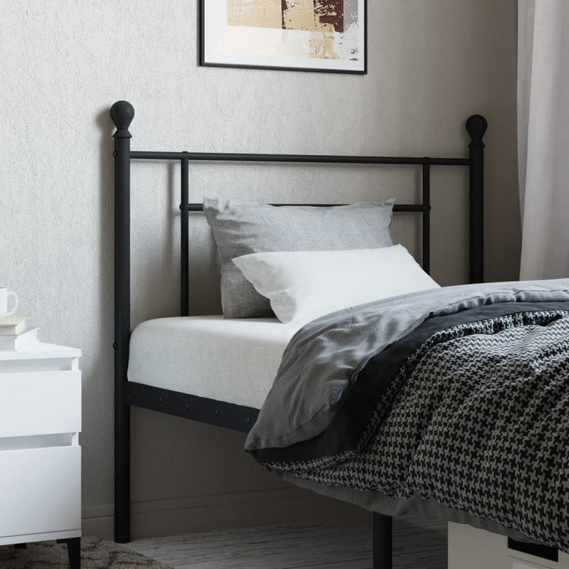 vidaXL fekete fém fejtámla 100 cm