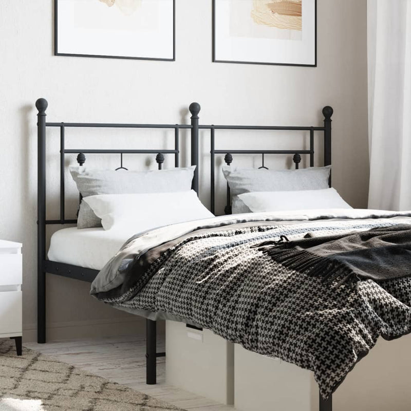 vidaXL fekete fém fejtámla 140 cm