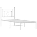 vidaXL fehér fém ágykeret fejtámlával 80x200 cm