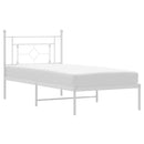 vidaXL fehér fém ágykeret fejtámlával 90x200 cm