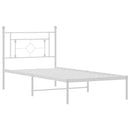 vidaXL fehér fém ágykeret fejtámlával 90x200 cm