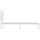 vidaXL fehér fém ágykeret fejtámlával 90x200 cm