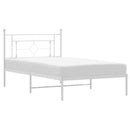 vidaXL fehér fém ágykeret fejtámlával 107x203 cm
