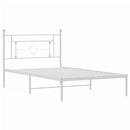 vidaXL fehér fém ágykeret fejtámlával 107x203 cm