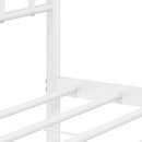 vidaXL fehér fém ágykeret fejtámlával 120 x 200 cm