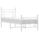 vidaXL fehér fém ágykeret fej- és lábtámlával 80x200 cm