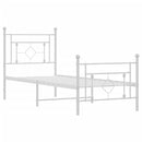 vidaXL fehér fém ágykeret fej- és lábtámlával 80x200 cm