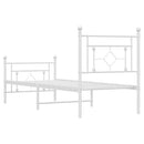 vidaXL fehér fém ágykeret fej- és lábtámlával 80x200 cm