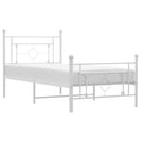 vidaXL fehér fém ágykeret fej- és lábtámlával 100x200 cm