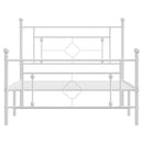 vidaXL fehér fém ágykeret fej- és lábtámlával 107 x 203 cm
