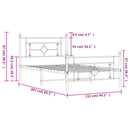vidaXL fehér fém ágykeret fej- és lábtámlával 107 x 203 cm