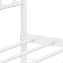 vidaXL fehér fém ágykeret fej- és lábtámlával 150x200 cm
