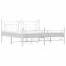 vidaXL fehér fém ágykeret fej- és lábtámlával 183 x 213 cm