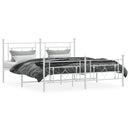 vidaXL fehér fém ágykeret fej- és lábtámlával 183 x 213 cm