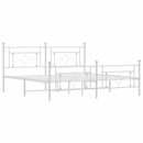 vidaXL fehér fém ágykeret fej- és lábtámlával 183 x 213 cm