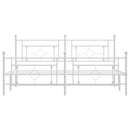 vidaXL fehér fém ágykeret fej- és lábtámlával 183 x 213 cm
