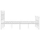 vidaXL fehér fém ágykeret fej- és lábtámlával 183 x 213 cm