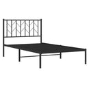 vidaXL fekete fém ágykeret fejtámlával 100 x 190 cm