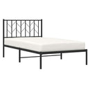 vidaXL fekete fém ágykeret fejtámlával 100 x 200 cm