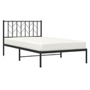 vidaXL fekete fém ágykeret fejtámlával 107 x 203 cm