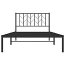 vidaXL fekete fém ágykeret fejtámlával 107 x 203 cm