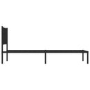 vidaXL fekete fém ágykeret fejtámlával 107 x 203 cm