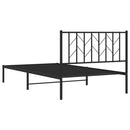 vidaXL fekete fém ágykeret fejtámlával 107 x 203 cm