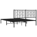 vidaXL fekete fém ágykeret fejtámlával 140 x 190 cm