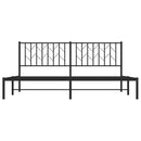 vidaXL fekete fém ágykeret fejtámlával 183 x 213 cm