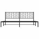 vidaXL fekete fém ágykeret fejtámlával 193 x 203 cm
