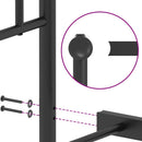 vidaXL fekete fém ágykeret fej- és lábtámlával 135 x 190 cm