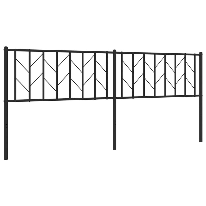 vidaXL fekete fém fejtámla 200 cm