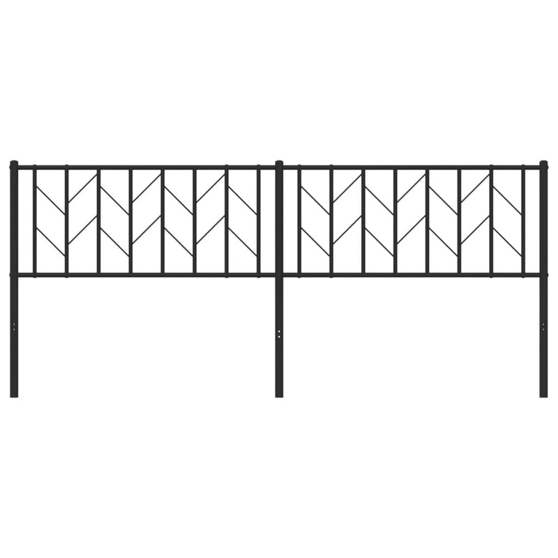 vidaXL fekete fém fejtámla 200 cm
