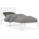 vidaXL fehér fém ágykeret fejtámlával 80x200 cm