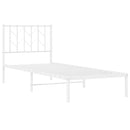 vidaXL fehér fém ágykeret fejtámlával 80x200 cm