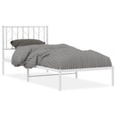 vidaXL fehér fém ágykeret fejtámlával 90x200 cm