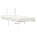 vidaXL fehér fém ágykeret fejtámlával 90x200 cm