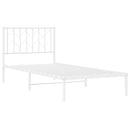 vidaXL fehér fém ágykeret fejtámlával 90x200 cm
