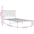 vidaXL fehér fém ágykeret fejtámlával 90x200 cm