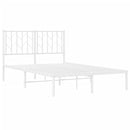 vidaXL fehér fém ágykeret fejtámlával 120 x 200 cm