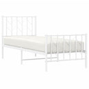 vidaXL fehér fém ágykeret fej- és lábtámlával 75 x 190 cm