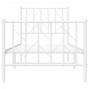 vidaXL fehér fém ágykeret fej- és lábtámlával 75 x 190 cm