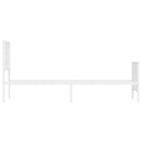 vidaXL fehér fém ágykeret fej- és lábtámlával 75 x 190 cm