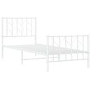 vidaXL fehér fém ágykeret fej- és lábtámlával 80 x 200 cm