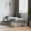 vidaXL fehér fém ágykeret fej- és lábtámlával 80 x 200 cm