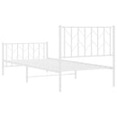 vidaXL fehér fém ágykeret fej- és lábtámlával 90 x 200 cm