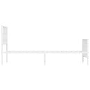 vidaXL fehér fém ágykeret fej- és lábtámlával 100 x 200 cm