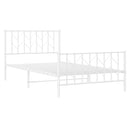 vidaXL fehér fém ágykeret fej- és lábtámlával 107 x 203 cm